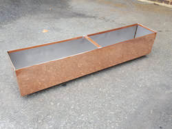 Custom 20 oz natural copper planter with stainless steel liner and bracket