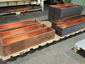 Custom copper flower boxes with dark patina finish - view 2