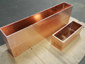 Custom copper flower boxes with dark patina finish - view 5