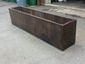 Custom rectangular copper flower box with dark patina finish - view 2