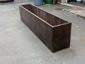 Custom rectangular copper flower box with dark patina finish - view 3