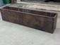 Custom rectangular copper flower box with dark patina finish - view 1