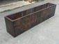 Custom rectangular copper flower box with dark patina finish - view 5