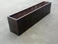 Custom rectangular copper flower box with dark patina finish - view 7