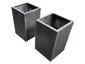 Darkened custom zinc planters with inner flange - view 2