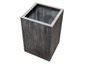 Darkened custom zinc planters with inner flange - view 4