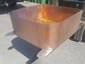 Hammered copper planter burnished - view 2