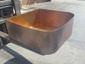 Hammered copper planter burnished - view 4