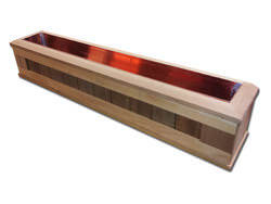 Insert copper box for wooden planter