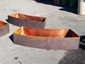Radius copper planters darkened made to fit around a fountain - view 13