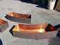 Radius copper planters darkened made to fit around a fountain - view 14