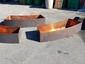 Radius copper planters darkened made to fit around a fountain - view 10