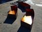 Radius copper planters darkened made to fit around a fountain - view 4