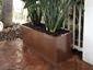 Rectangular copper planter with flanges - view 2