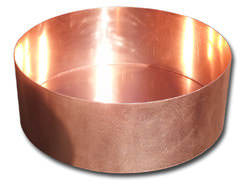 Custom made round copper planter