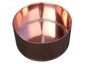 Round copper planter with hemmed edge - natural finish - view 2