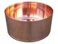 Round copper planter with hemmed edge - natural finish - view 3