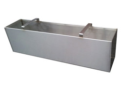 Stainless steel number 4 finish planter with handles