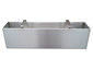 Stainless steel #4 finish flower box with handles