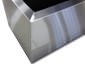 Rectangular polished stainless steel planter