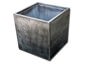 Zinc planters with dark patina finish