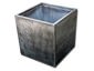 Zinc planters with dark patina finish