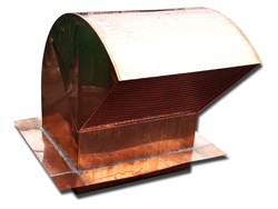 Copper gooseneck roof vent