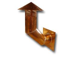 Copper pipe vent with custom angle