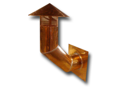 Copper pipe vent with custom angle