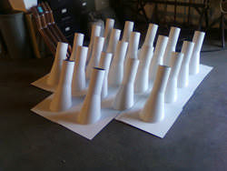 Custom white aluminum stink pipes