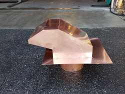 20 oz copper roof vent with flapper