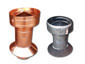 Round copper pipe roof vent with skirt