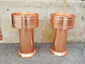 Round copper pipe roof vent with flange for flat roof mount - view 1
