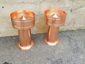 Round copper pipe roof vent with flange for flat roof mount - view 2