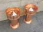 Round copper pipe roof vent with flange for flat roof mount - view 3