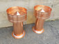 Round copper pipe roof vent with flange for flat roof mount - view 5