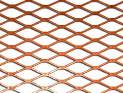 Expanded copper sheet