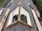 Custom made copper skylight on roof ridge - installation - view 2