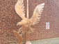 Custom copper weathervane - bald eagle catching a salmon - view 5