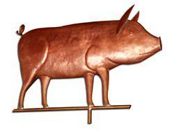 Copper piglet weathervane