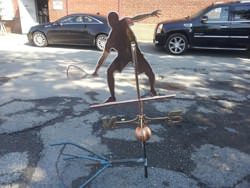 Copper squash player weathervane custom made - view 2