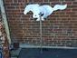 Mustang horse weathervane in stainless steel - view 2