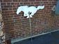 Mustang horse weathervane in stainless steel - view 3